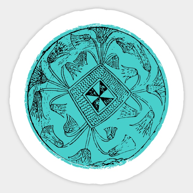 Egyptian Faience Lotus Bowl Sticker by Dermot Norma